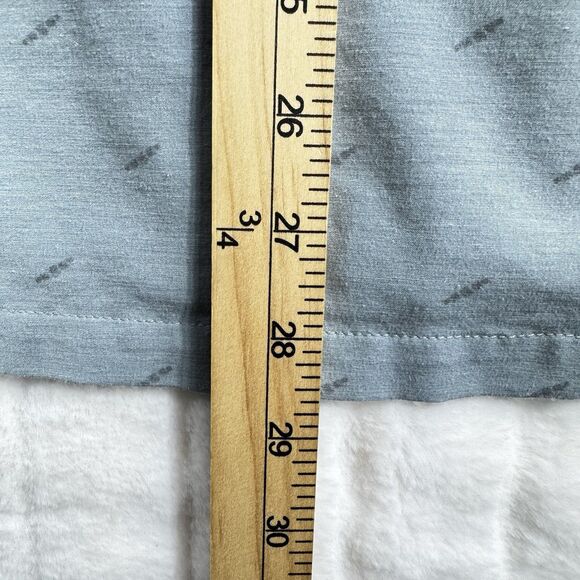 Vuori Shirt SS Bridge Button Down Mens L Blue All Over Print Stretch Performance - Picture 4 of 12